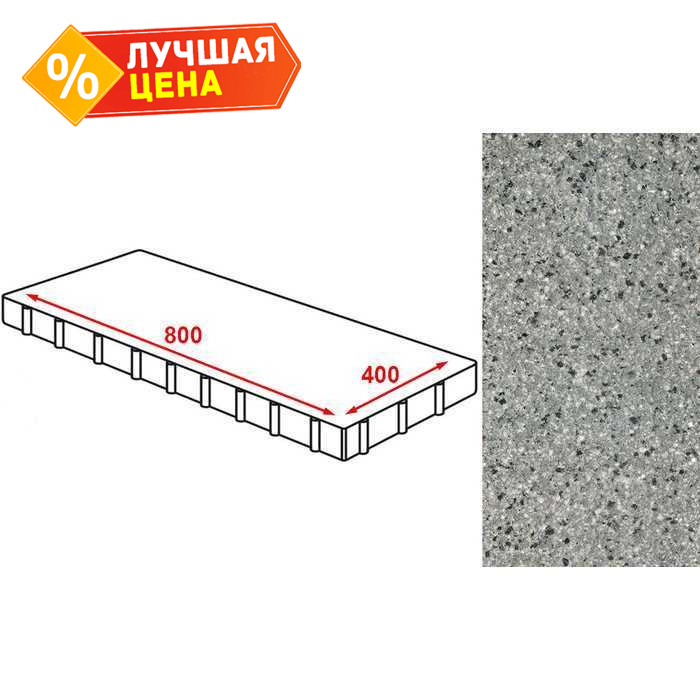 Плита тротуарная Готика Granite FERRO, Белла Уайт, 800x400x80 мм