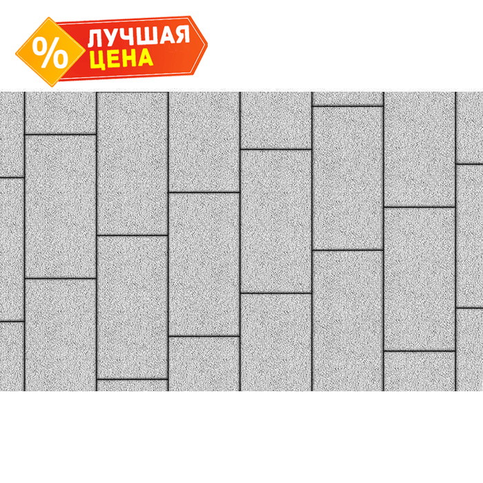 Плитка тротуарная Прямоугольник (Ла-Линия) Б.10.П.8 гранит белый, 300x150x80 мм