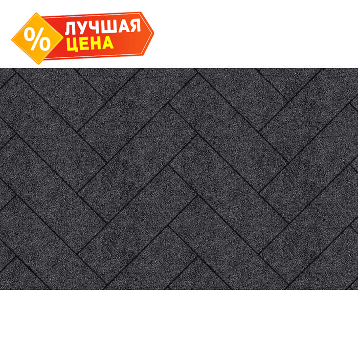 Плитка тротуарная Паркет Б.6.П.8 Стоунмикс черный 600x200x80 мм