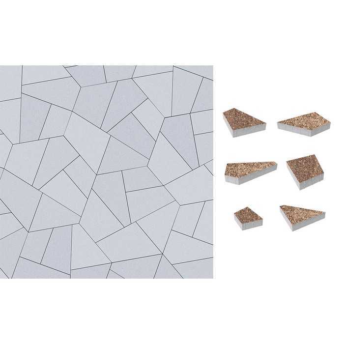 Плитка тротуарная Оригами 4Фсм.8 Листопад гладкий xаски